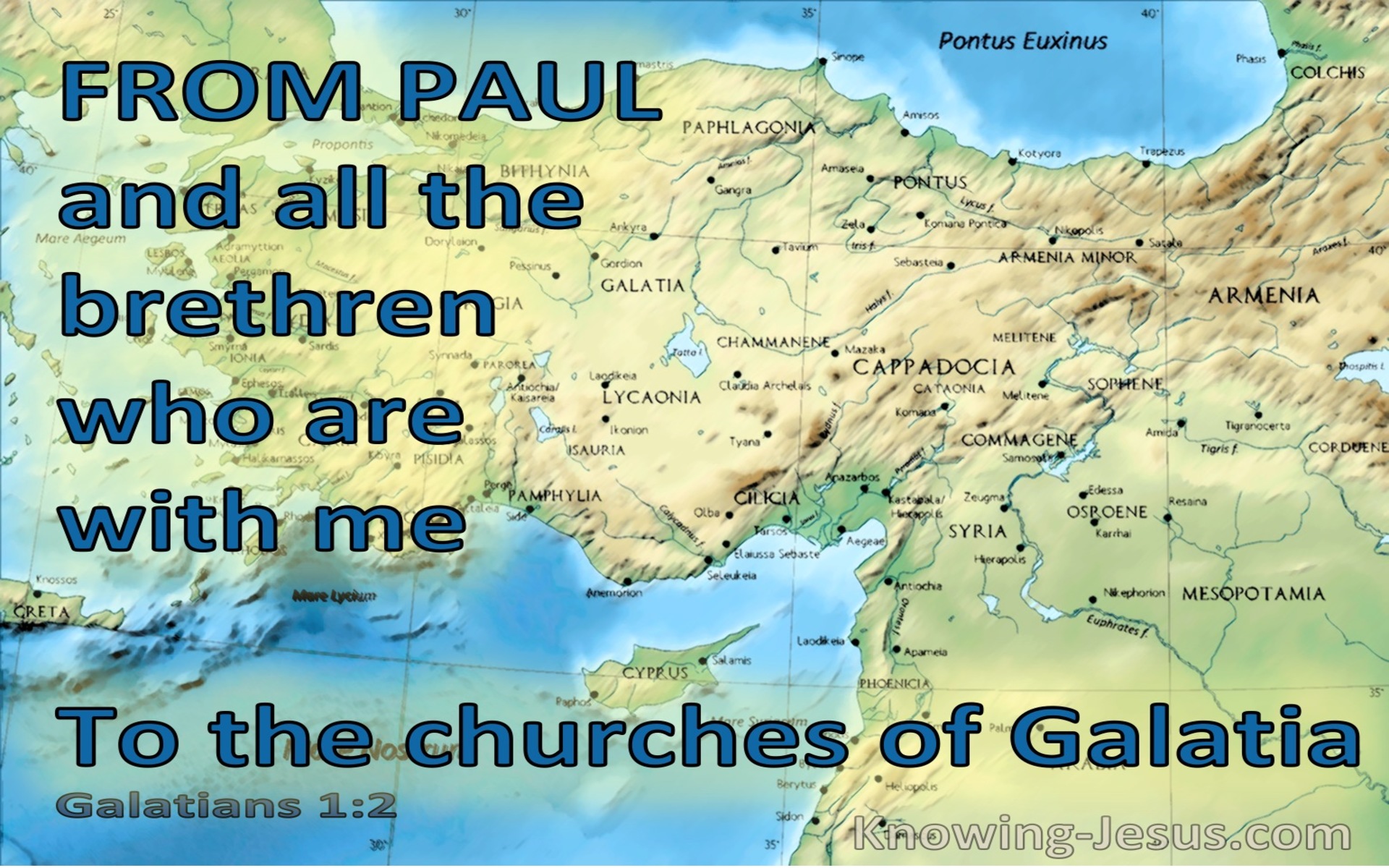 Galatians 1:2 From Paul And All The Brethren Who Are With Me (aqua)